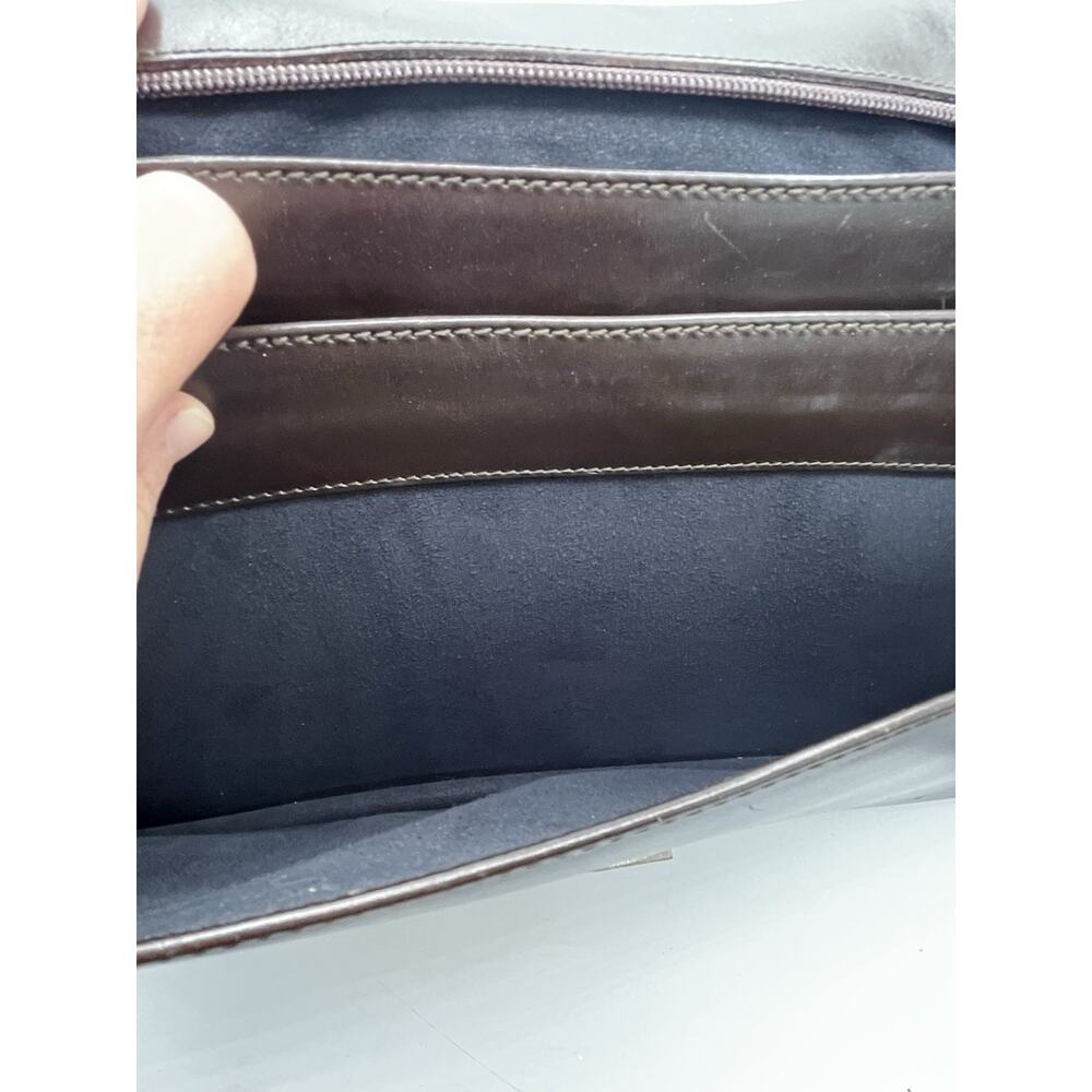 Vintage Gucci Dark Brown Leather Briefcase Combination Lock Made Italy AS IS - Picture 8 of 15